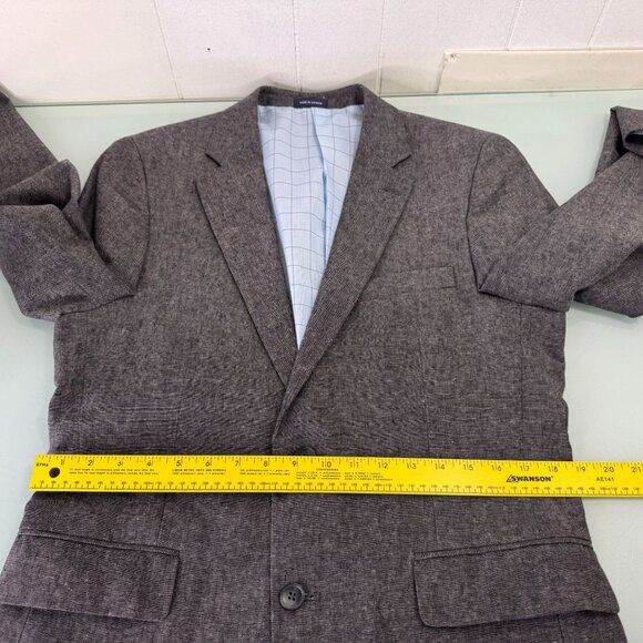 Stafford Blazer Sport Coat 38R Classic Fit Linen Cotton Blend Heather Gray - Picture 6 of 9